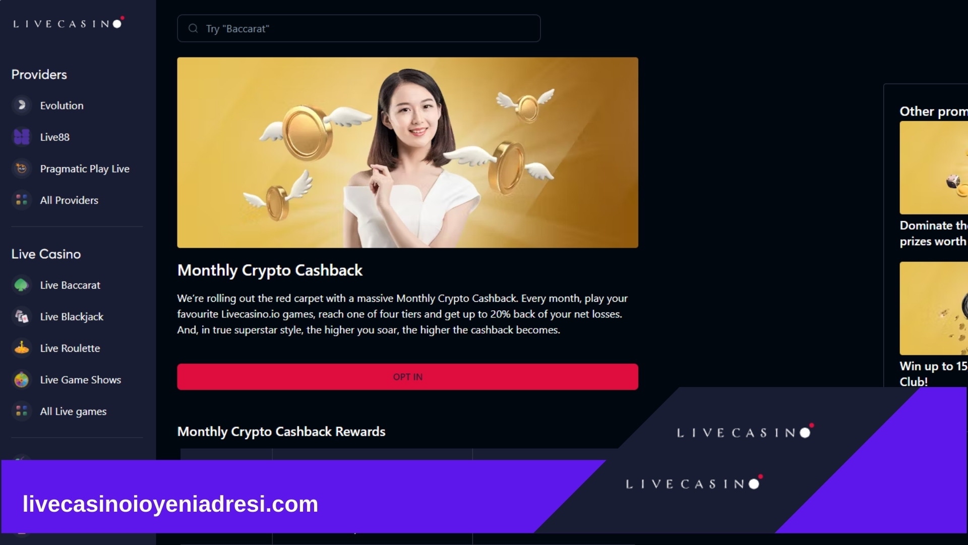 Livecasino.io Bonuslar