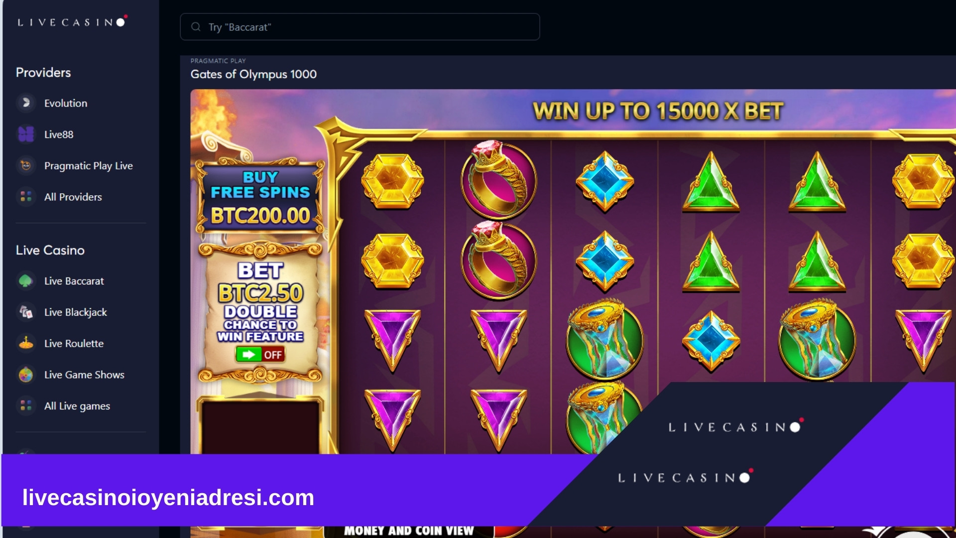 Livecasino.io Oyunları