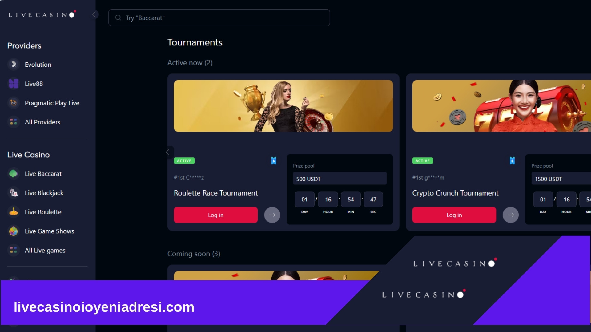 Livecasino.io Para Yatırma ve Para Çekme